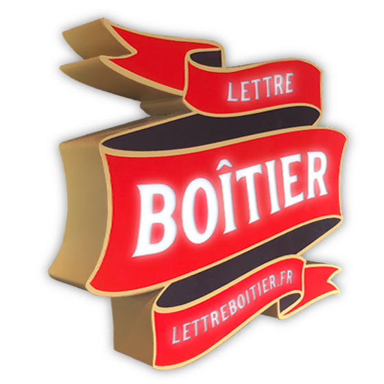 Enseigne drapeau ajourée à la forme