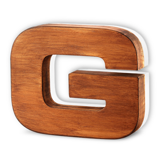 Bois Retro illuminé méthacrylate vu