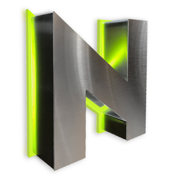 Retro-illuminé avec méthacrylate en contour de couleur